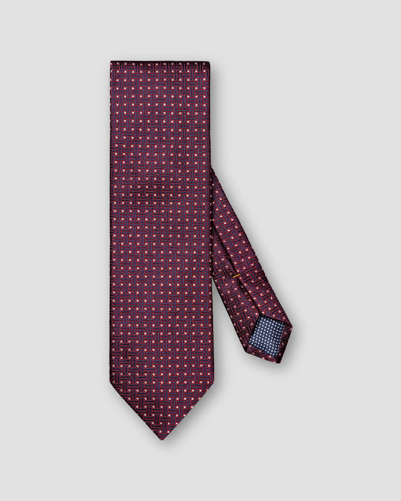 Eton Geometric Woven Silk Tie