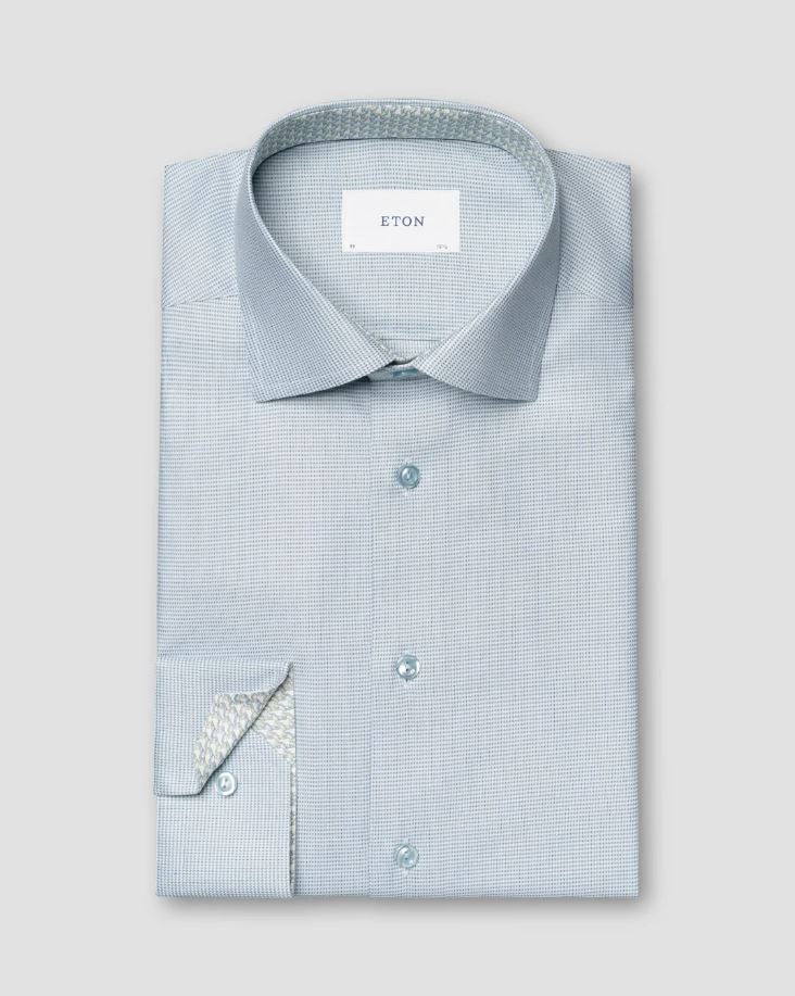 Eton Slim Semi Solid Dobby Dress Shirt