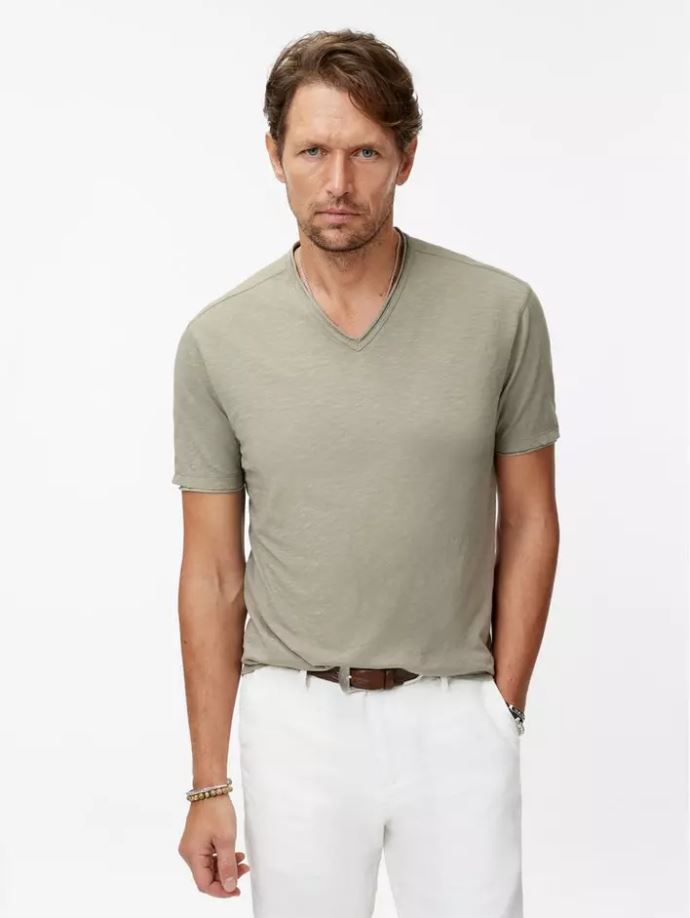 John Varvatos SS Miles Slub V-neck