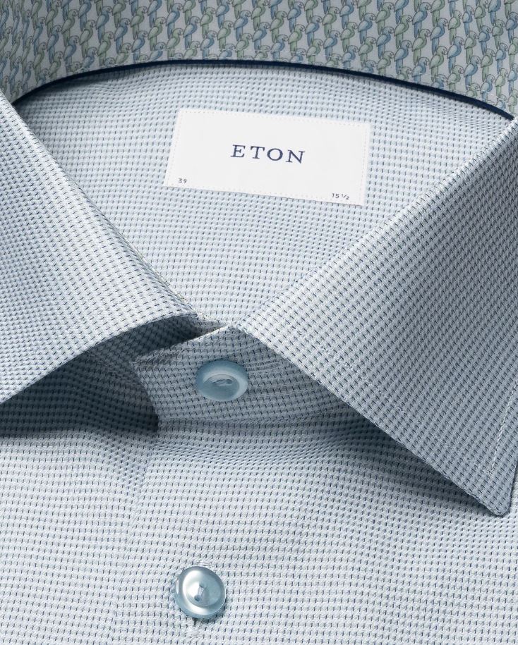 Eton Slim Semi Solid Dobby Dress Shirt