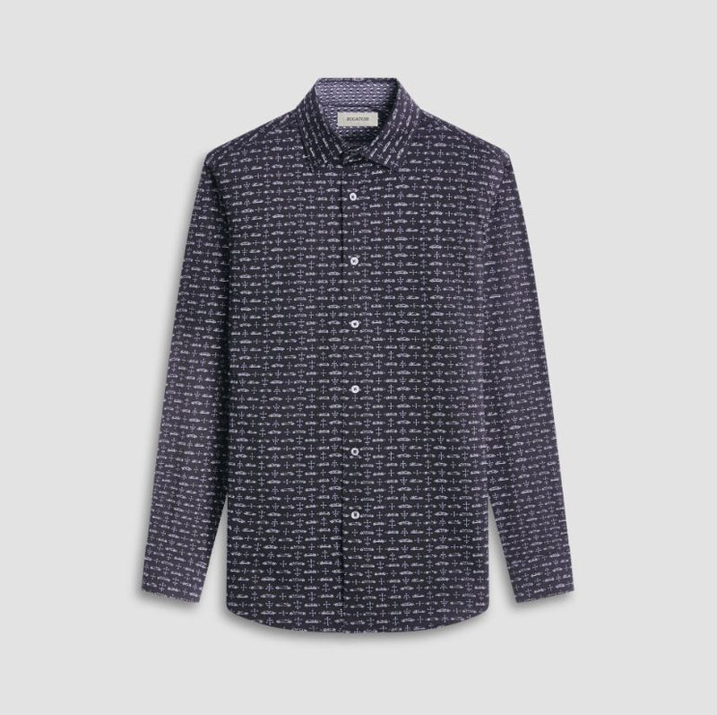 Bugatchi Double Face OOOHCOTTON LS Shirt