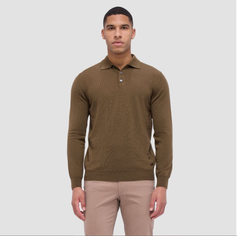 Bugatchi LS 3 Button Polo Sweater