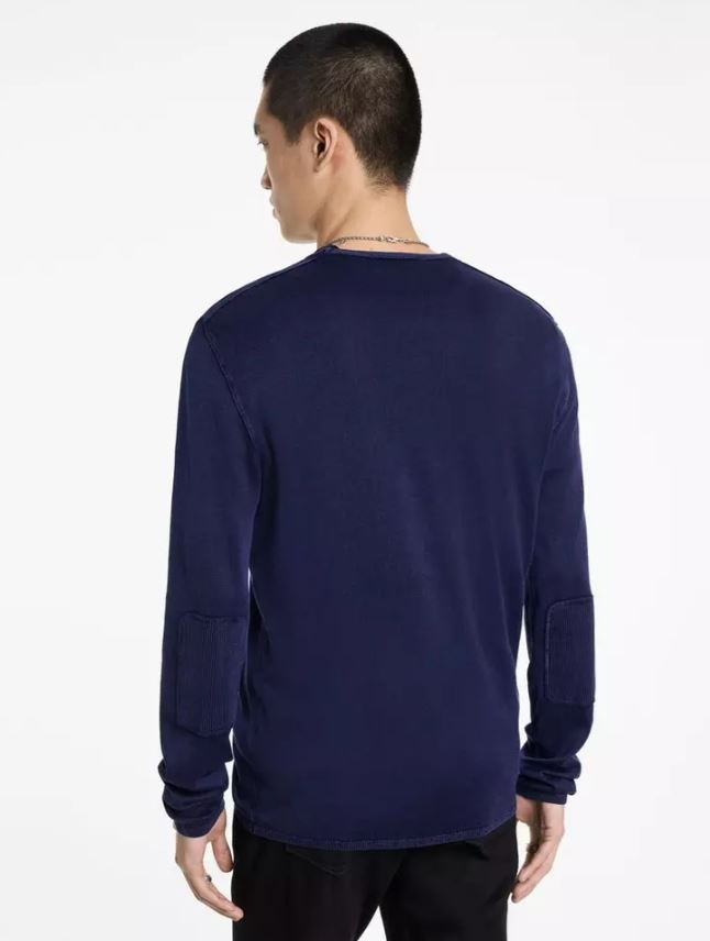 John Varvatos LS CREW NECK IN ACID WASH